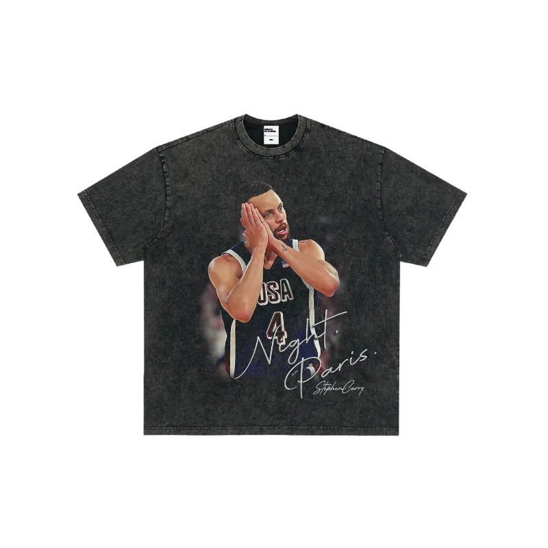 Retro Washed 100% Cotton T Shirt-0