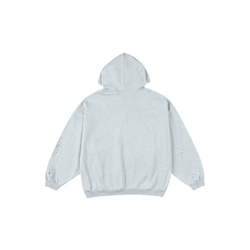 Loose Washed Ripped Sweatshirt-1