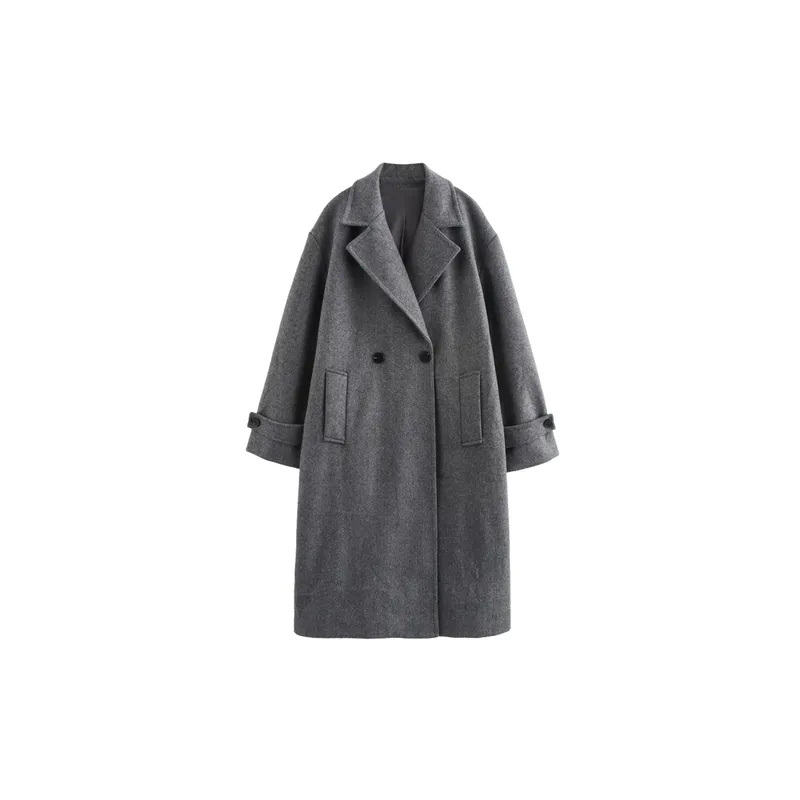 Fashionable Loose Polyester Coat Women-5