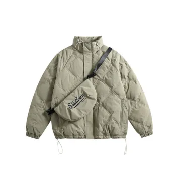Simple Thickened Solid Color Stand Collar Down Jacket