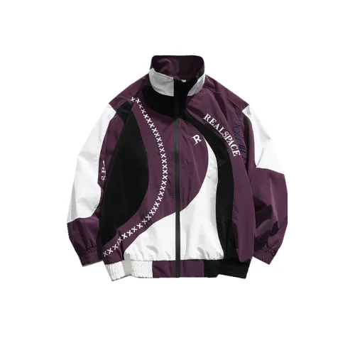 Color Block Embroidered Stand Collar Baseball Jacket