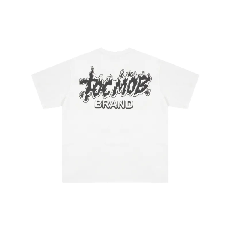 Retro Flame Print T Shirt-1