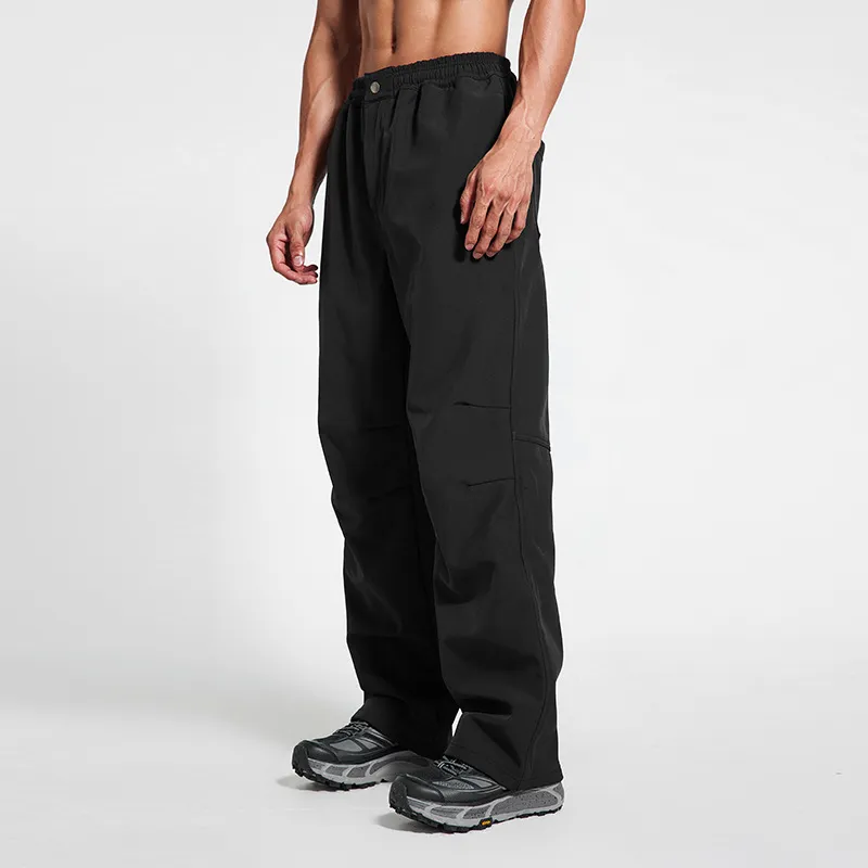 Loose Casual Hard Shell Pants-1
