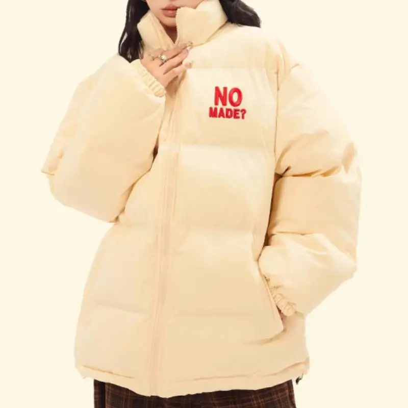 Basics Embroidered Blended Synthetic Fabrics Quilted Jacket-4