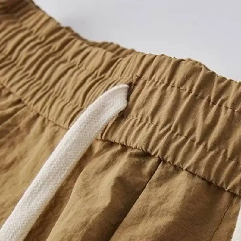 Casual Loose Blended Synthetic Fabrics Cargo Shorts-2