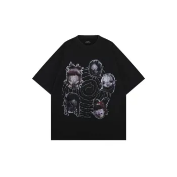 Retro Tide Cartoon Avatar Short Sleeved T Shirt
