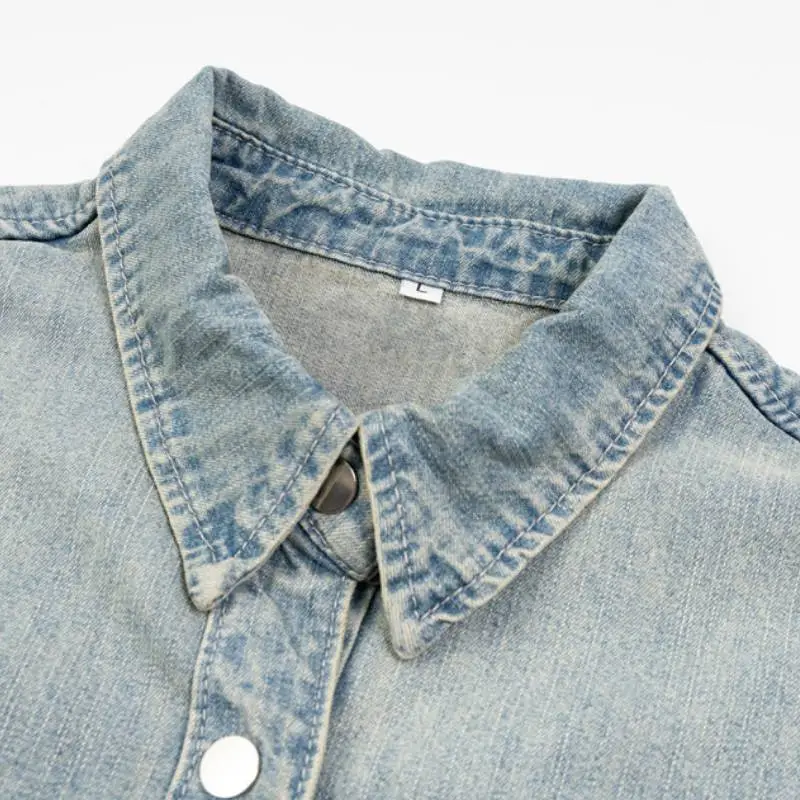 Casual Loose Denim Shirt-3