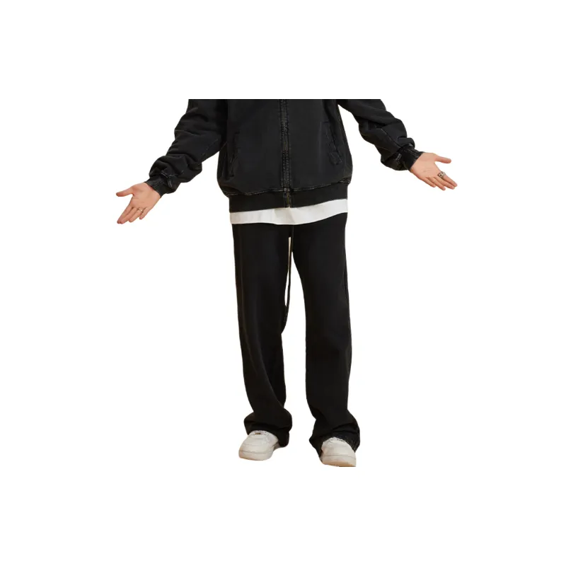 Fashion Washed Cotton Sports Pants-1