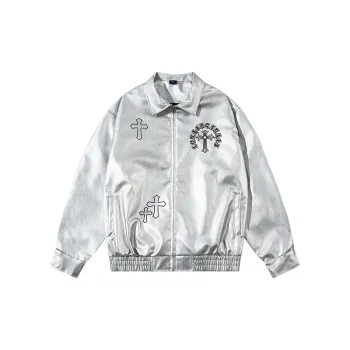 Retro Embroidery Leather Jacket