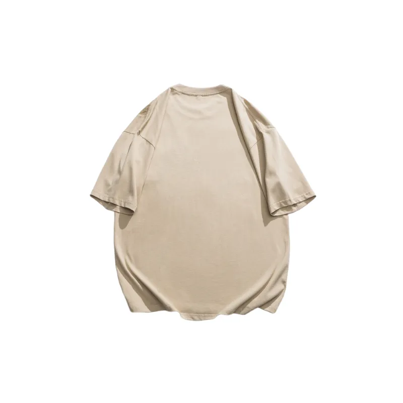Simple Basics Cotton Blended Fabric T Shirt Unisex-3