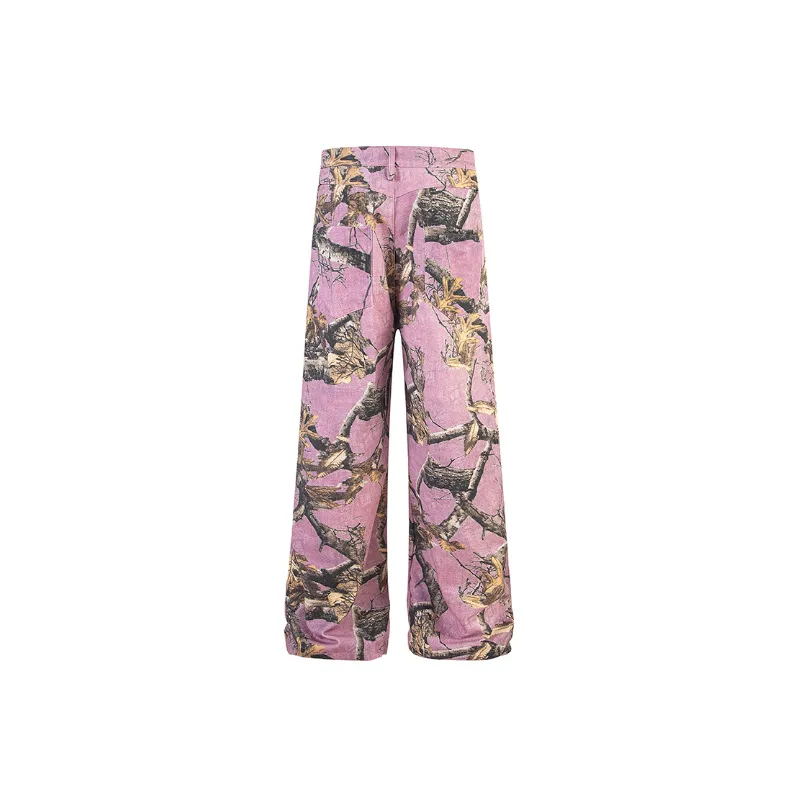 Hip Hop Camouflage Print Wide Leg Pants-2