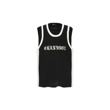 Breathable Mesh Fake Two Piece Letters Printed T Shirt