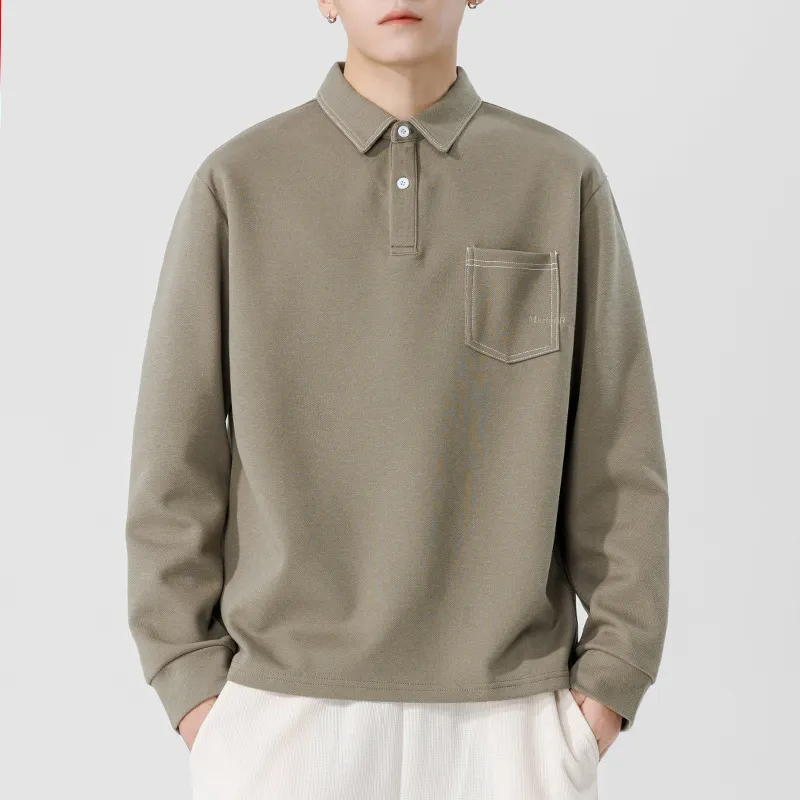 Simple Embroidered Pique Polo-2
