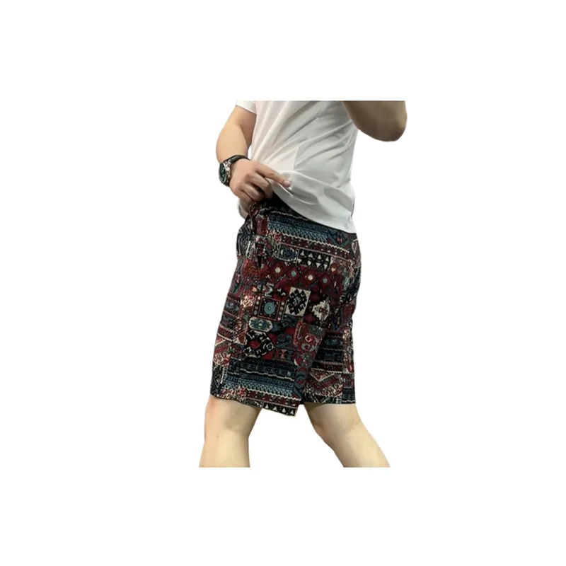 Retro Printing Trend Beach Pants-3