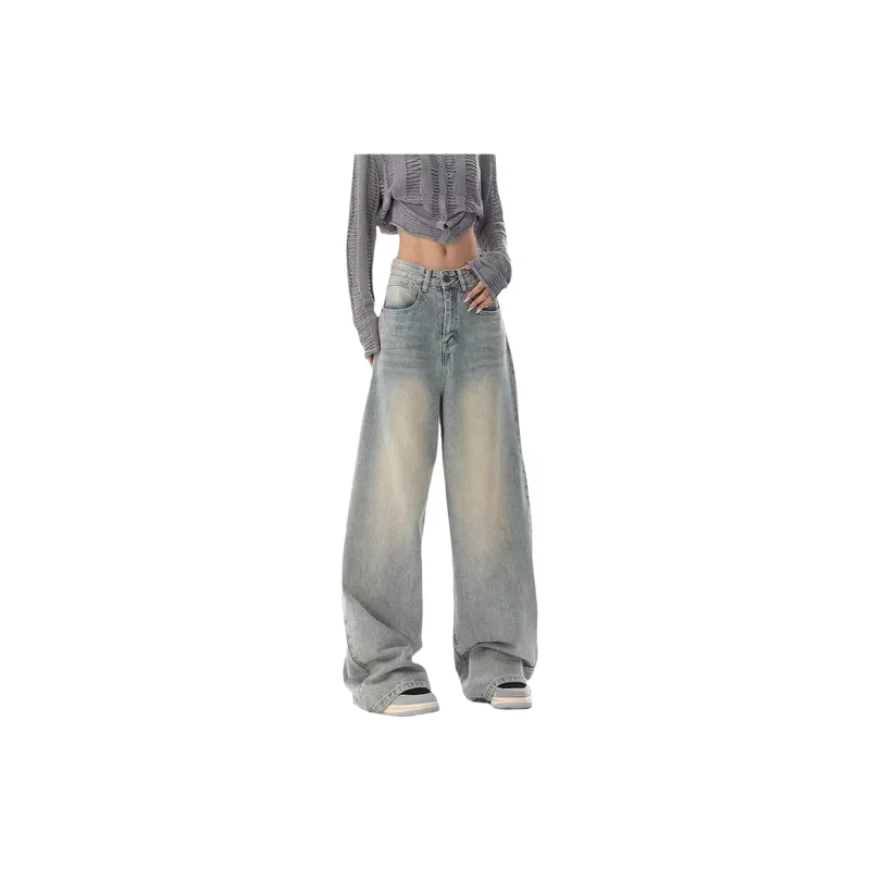 Retro Loose Jeans Women-1