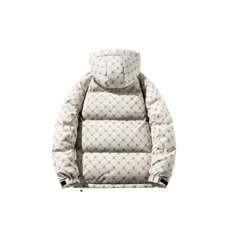 Fashionable Simple White Duck Down Jacket-10