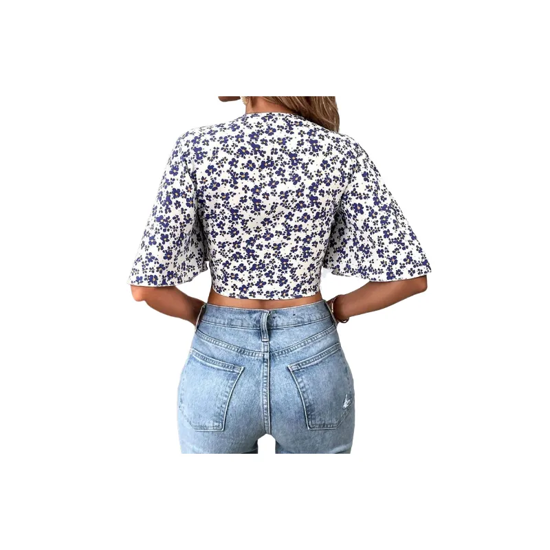 Boho Printed Chiffon Shirt-1