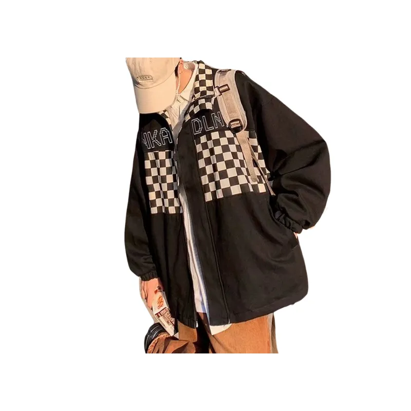 Plaid Patchwork Jacket-3