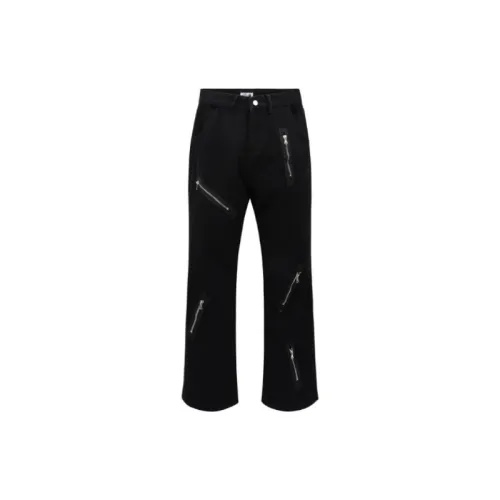 Street New Hip hop Zipper Decorative Niche Design Casual Loose Straight Jeans
