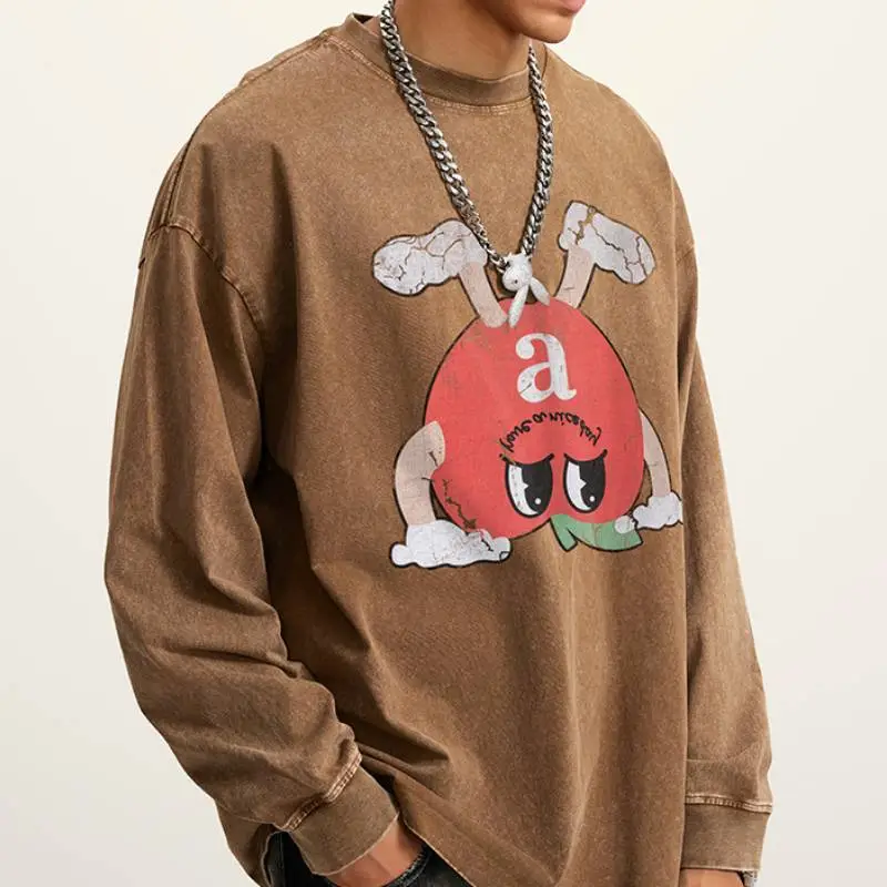 Casual Retro 100% Cotton Sweatshirt-7