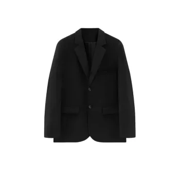 HELIPORT Apron Solid Color Classic Brooch Simple British Single breasted Casual Collar Suit