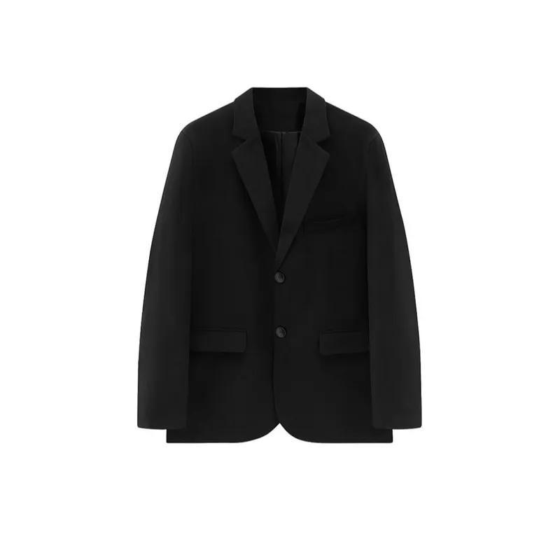 HELIPORT Apron Solid Color Classic Brooch Simple British Single breasted Casual Collar Suit-0