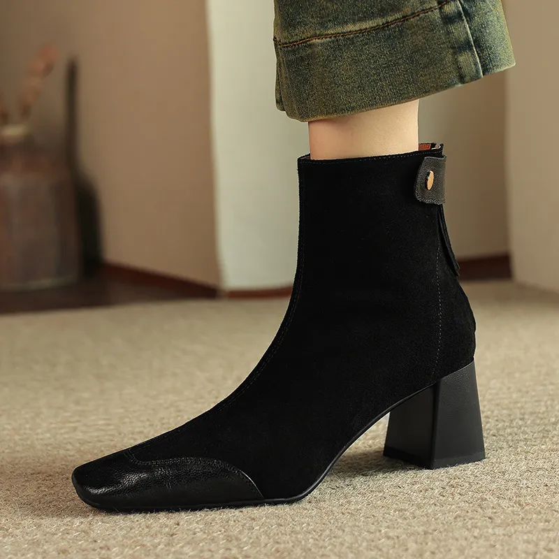 Retro Simple Ankle Boots-7