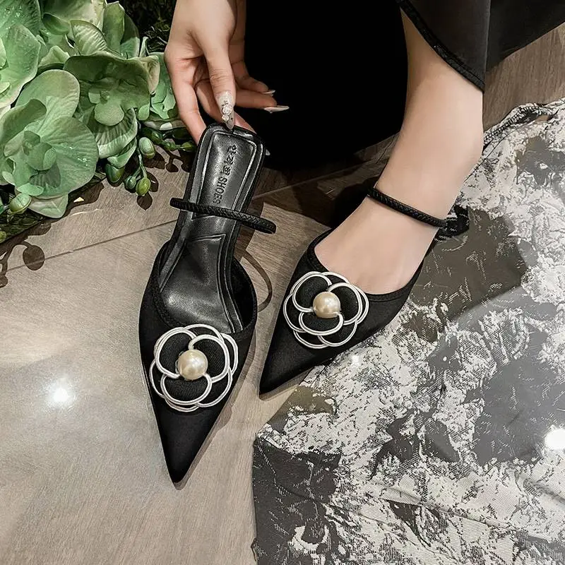 Retro Pearls Mules-5
