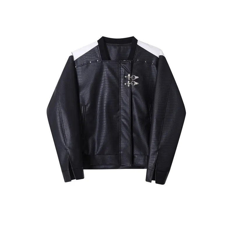 Black and White Trendy Metal Jacket