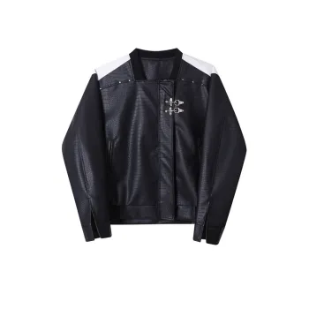 Black and White Trendy Metal Jacket