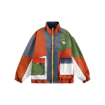Contrast Color Loose Jacket