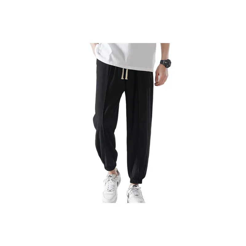 Sporty Loose Polyester Casual Pants-16