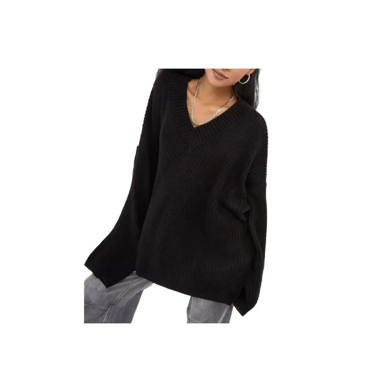 Plain Casual Sweater Women-5