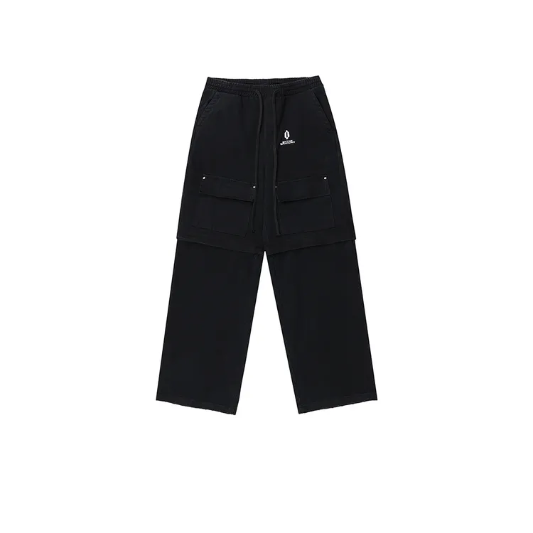 Detachable Design Embroidery and Multi Functional Trousers-0