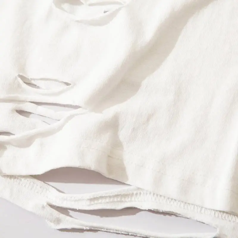 Street Ripped Cotton T Shirt-5