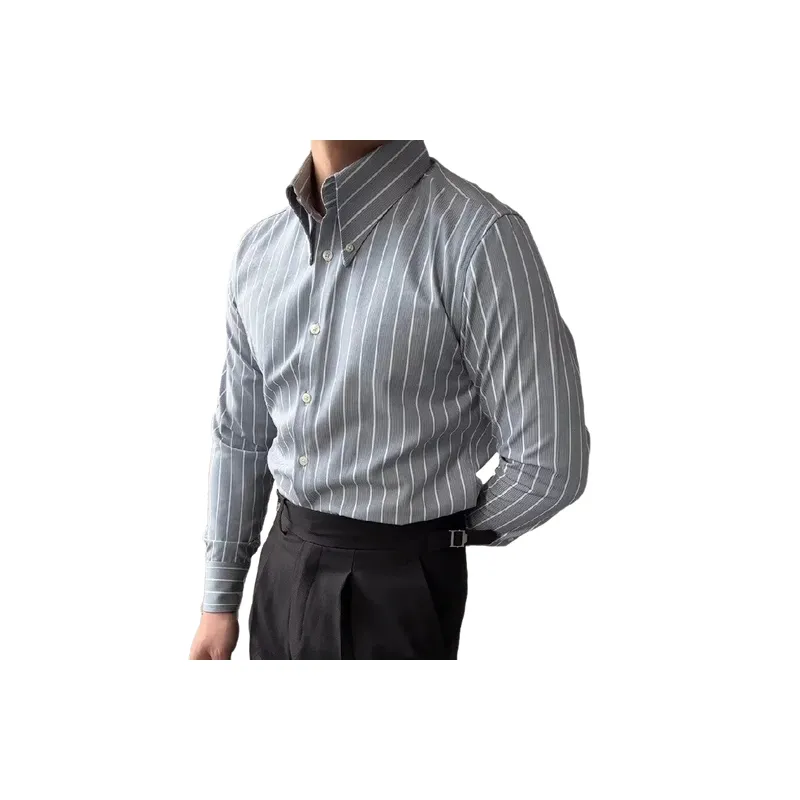 Casual Business Blended Synthetic Fabrics Shirt-1