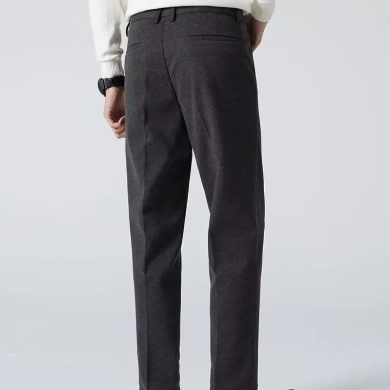 Simple Basics Woolen Fabric Suit Trousers-12