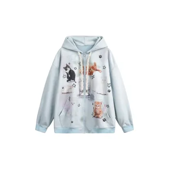 Preppy Loose Blended Synthetic Fabrics Jacket