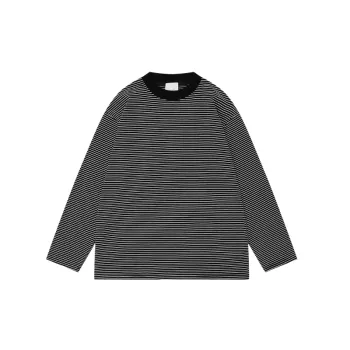 Fashionable Striped Cotton T Shirt