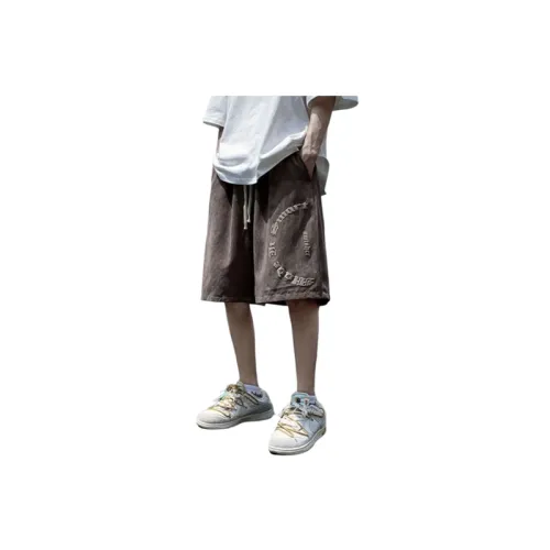 American Style High Street Old Shorts Men's Summer Trendy Brand Design Sense Pants Casual Sports Foam Printed Five-point Pants
