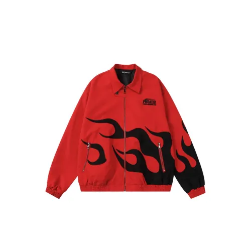 Niche Design Flame Padded EmbroideredJacket