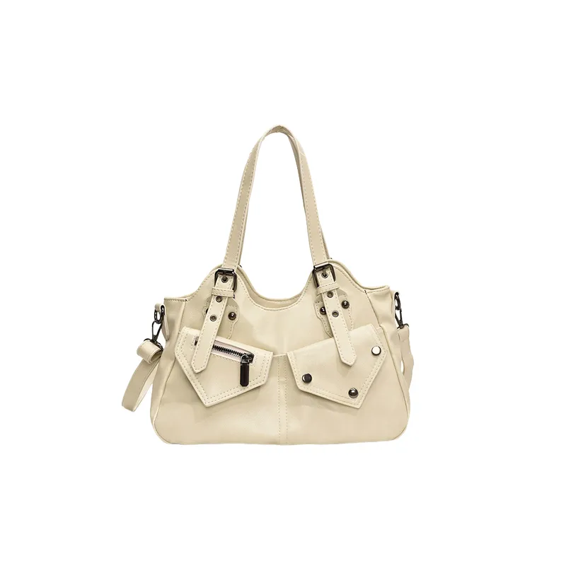 Contrast Color Retro Shoulder Bag-8