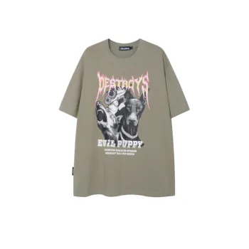 Casual Flame Letter Print T Shirt