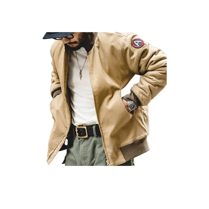 Hardcore Style Stand Up Collar Cotton Jacket-3