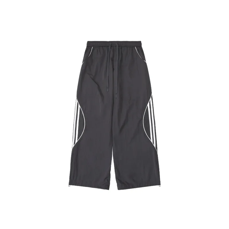 Sporty Retro Polyester Casual Pants-0