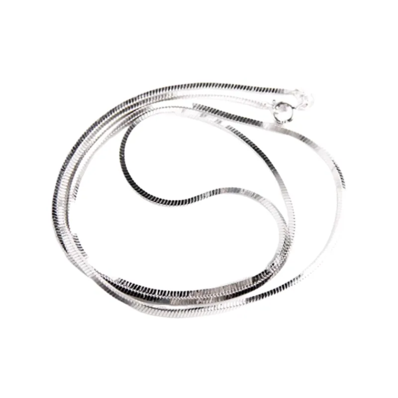 Silver Plated White Gold Necklace-0
