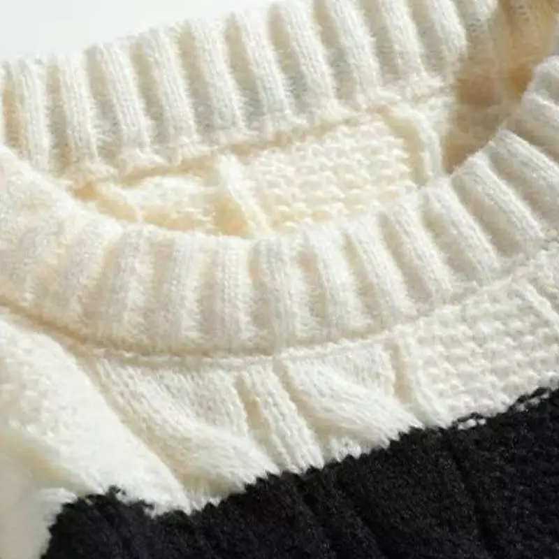 Casual Loose Cotton Blended Fabric Sweater-4