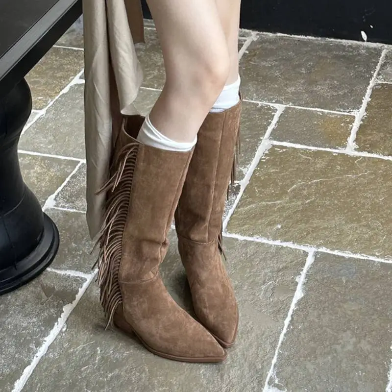 Funky Fashionable Knee High Boots-1