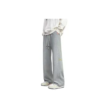Simple Plain Cotton Casual Pants
