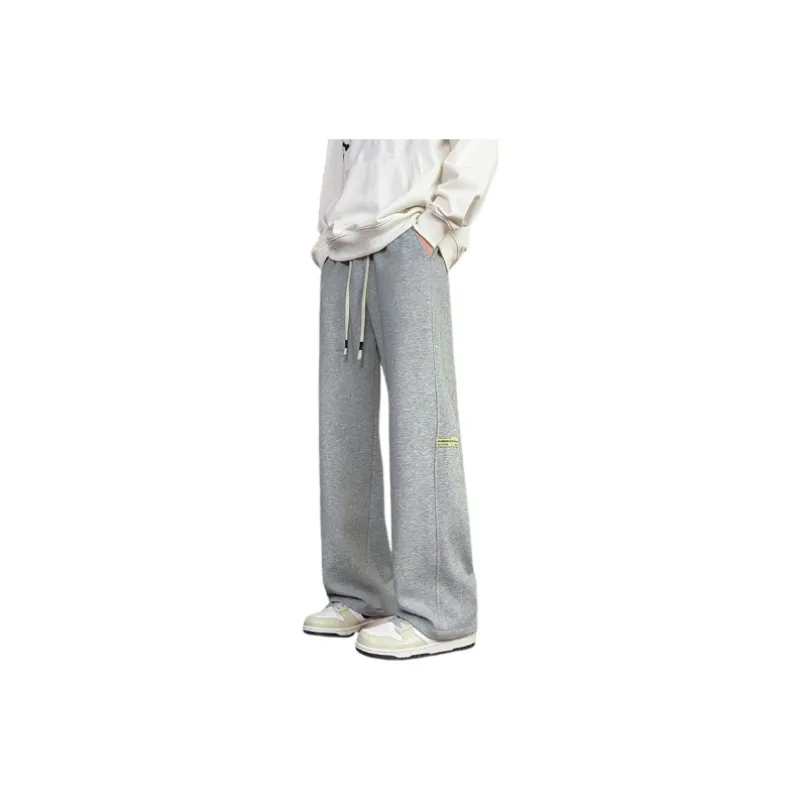 Simple Plain Cotton Casual Pants-2